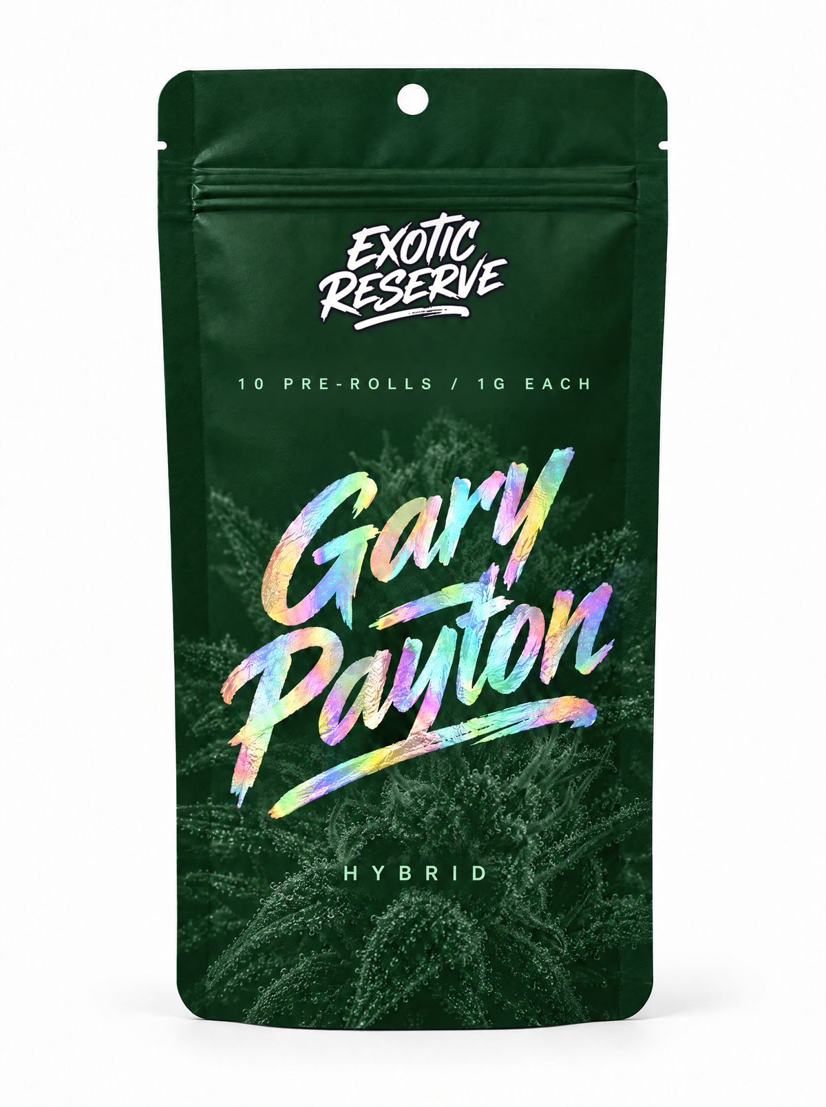 Gary Payton Pre-Roll 10-Pack in its Exotic Reserve mylar bag