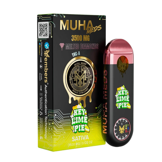 Muha Meds Key Lime Pie melted diamonds vape